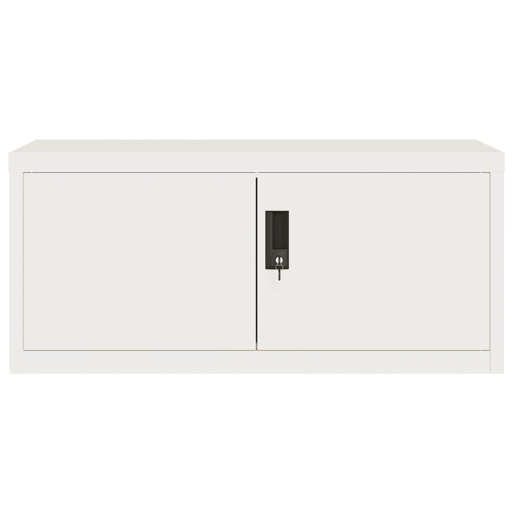 vidaXL File Cabinet White 90x40x130 cm Steel