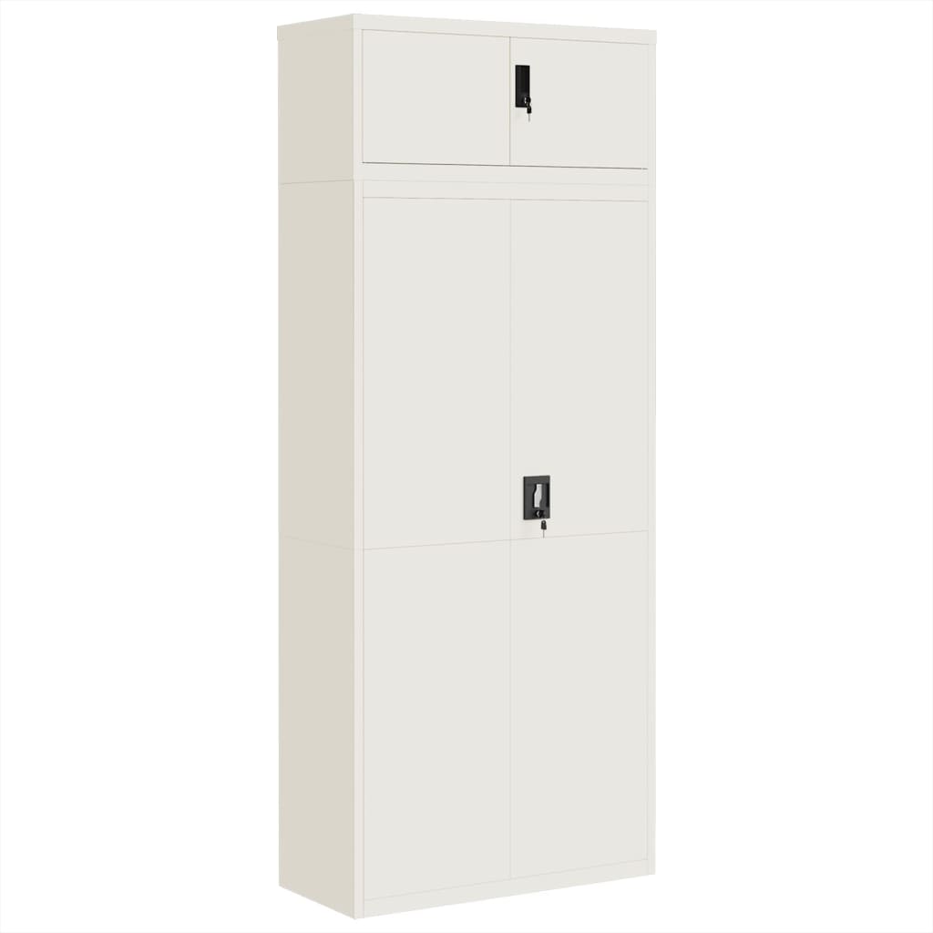 vidaXL File Cabinet White 90x40x220 cm Steel