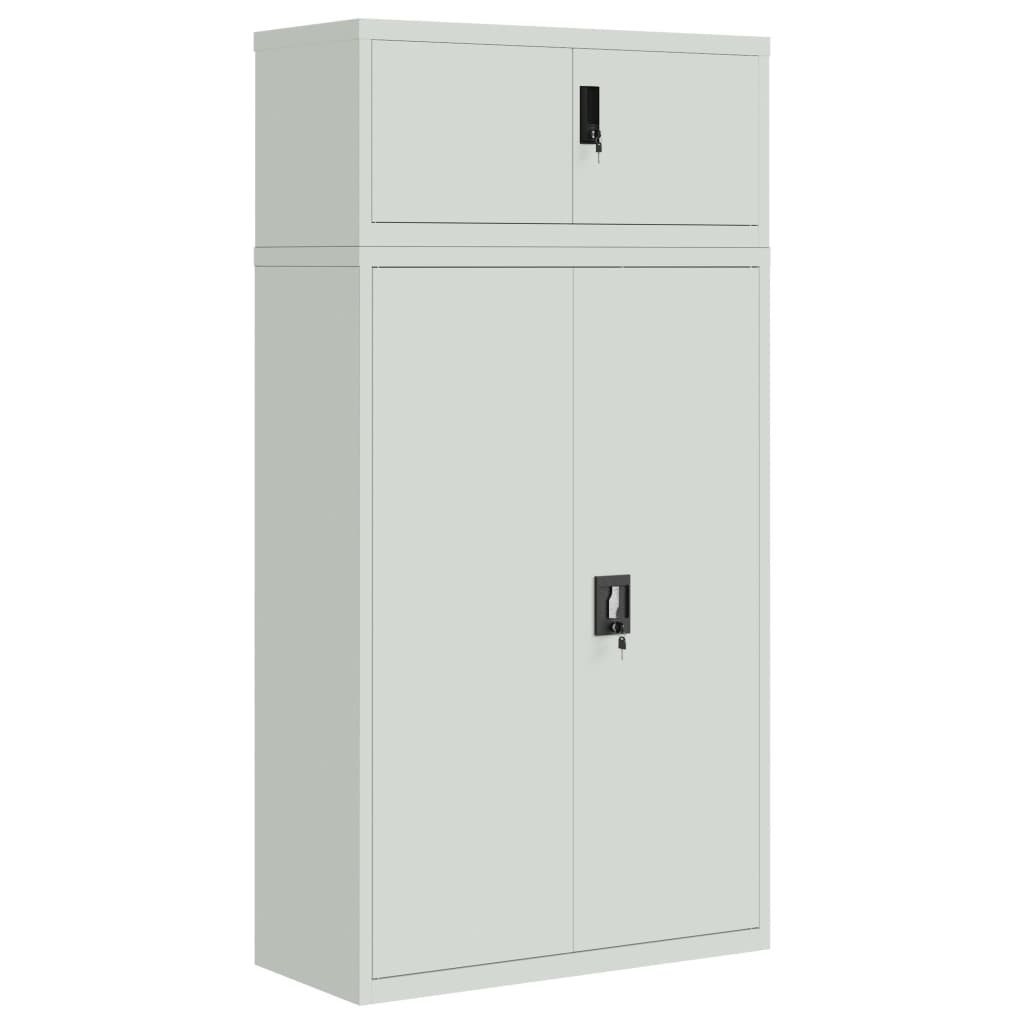vidaXL File Cabinet | Light grey | Powder-coated steel | Large