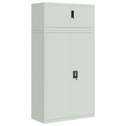 vidaXL File Cabinet | Light grey | Powder-coated steel | Large