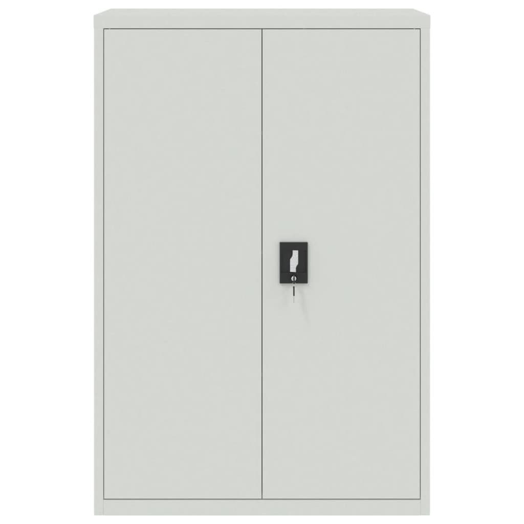 vidaXL File Cabinet | Light grey | Powder-coated steel | Large