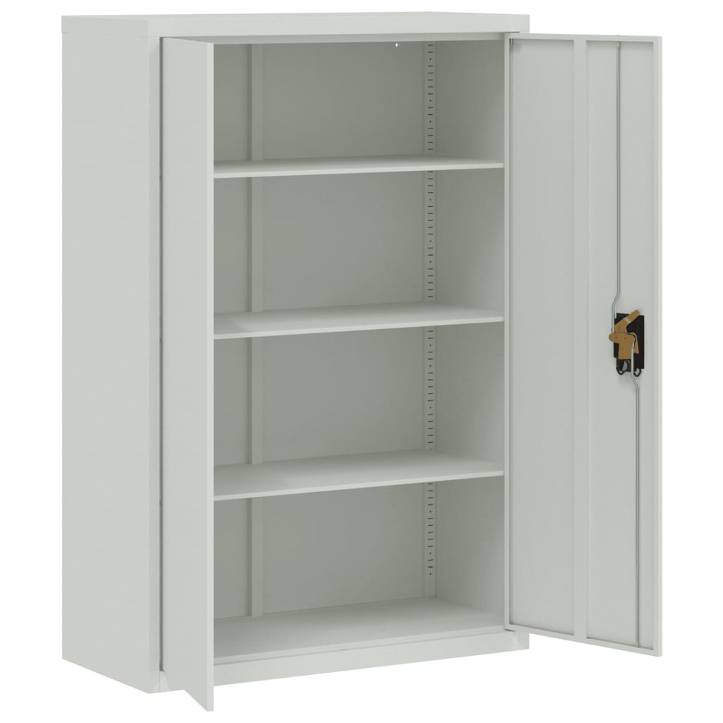 vidaXL File Cabinet | Light grey | Powder-coated steel | Large
