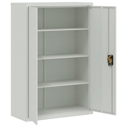 vidaXL File Cabinet | Light grey | Powder-coated steel | Large