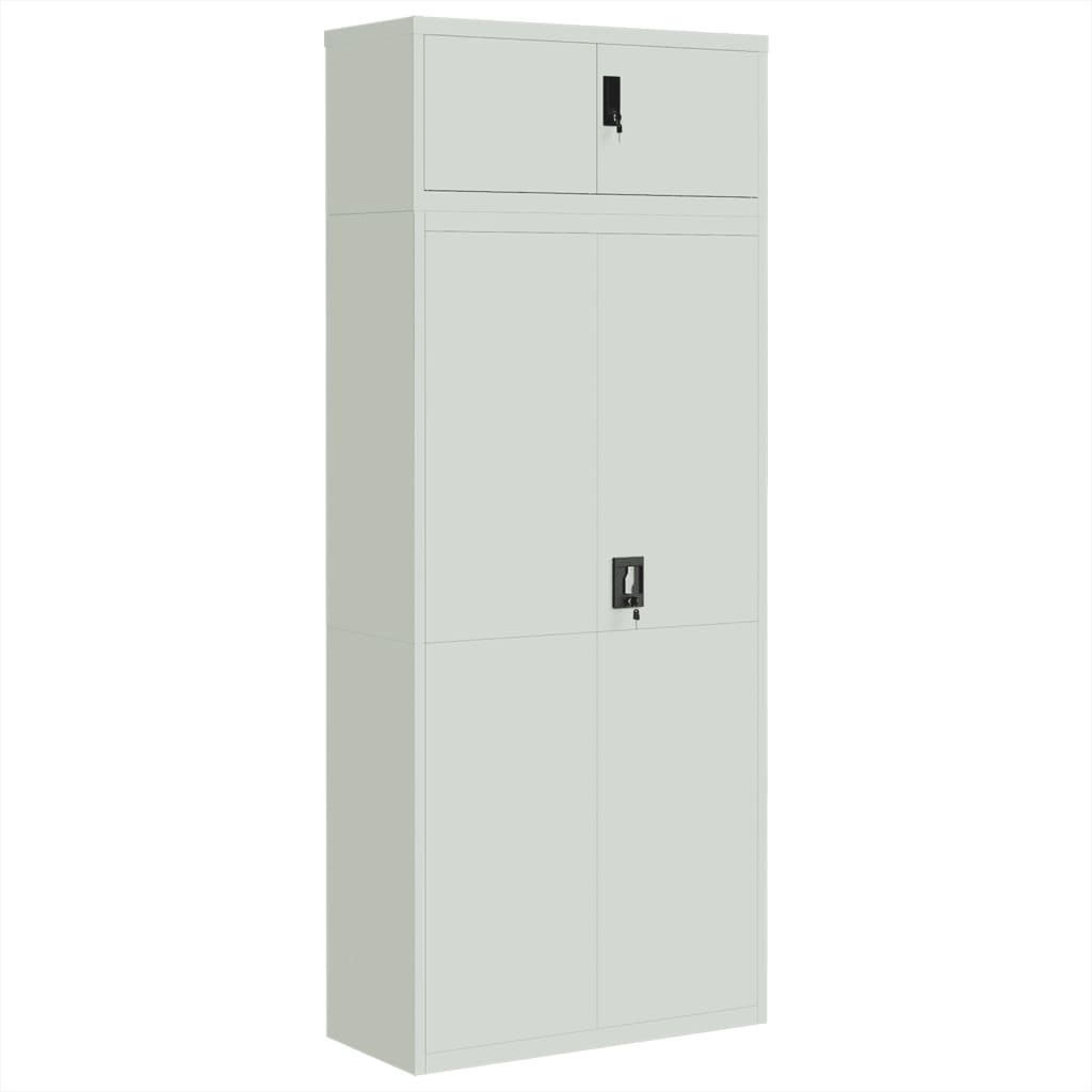 vidaXL File Cabinet Light Grey 90x40x220 cm Steel