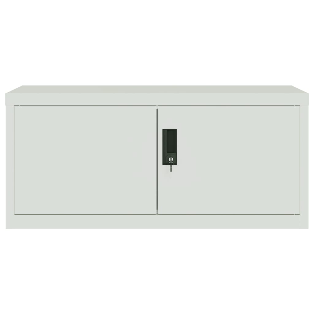 vidaXL File Cabinet Light Grey 90x40x220 cm Steel