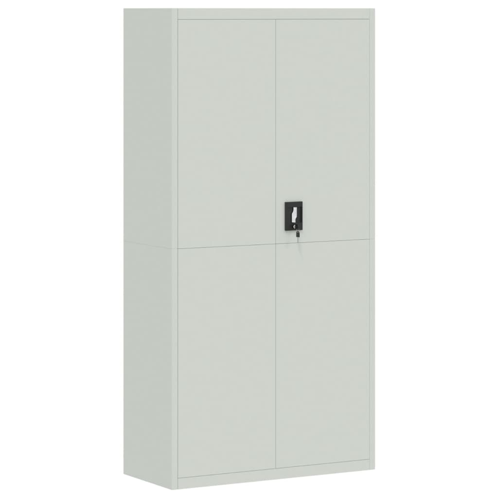 vidaXL File Cabinet Light Grey 90x40x220 cm Steel