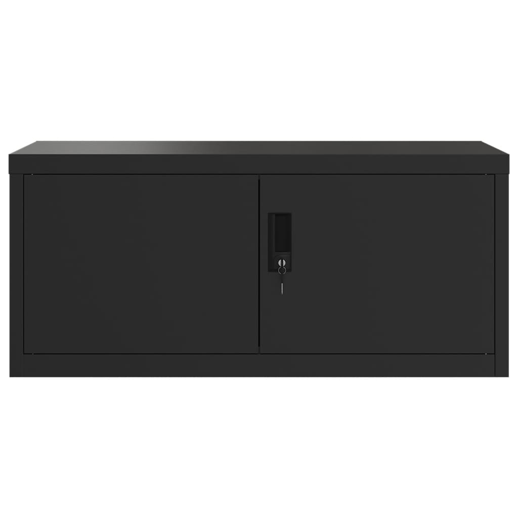 vidaXL File Cabinet Black 90x40x130 cm Steel