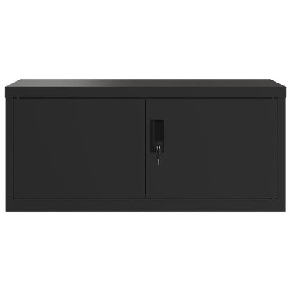 vidaXL File Cabinet Black 90x40x130 cm Steel