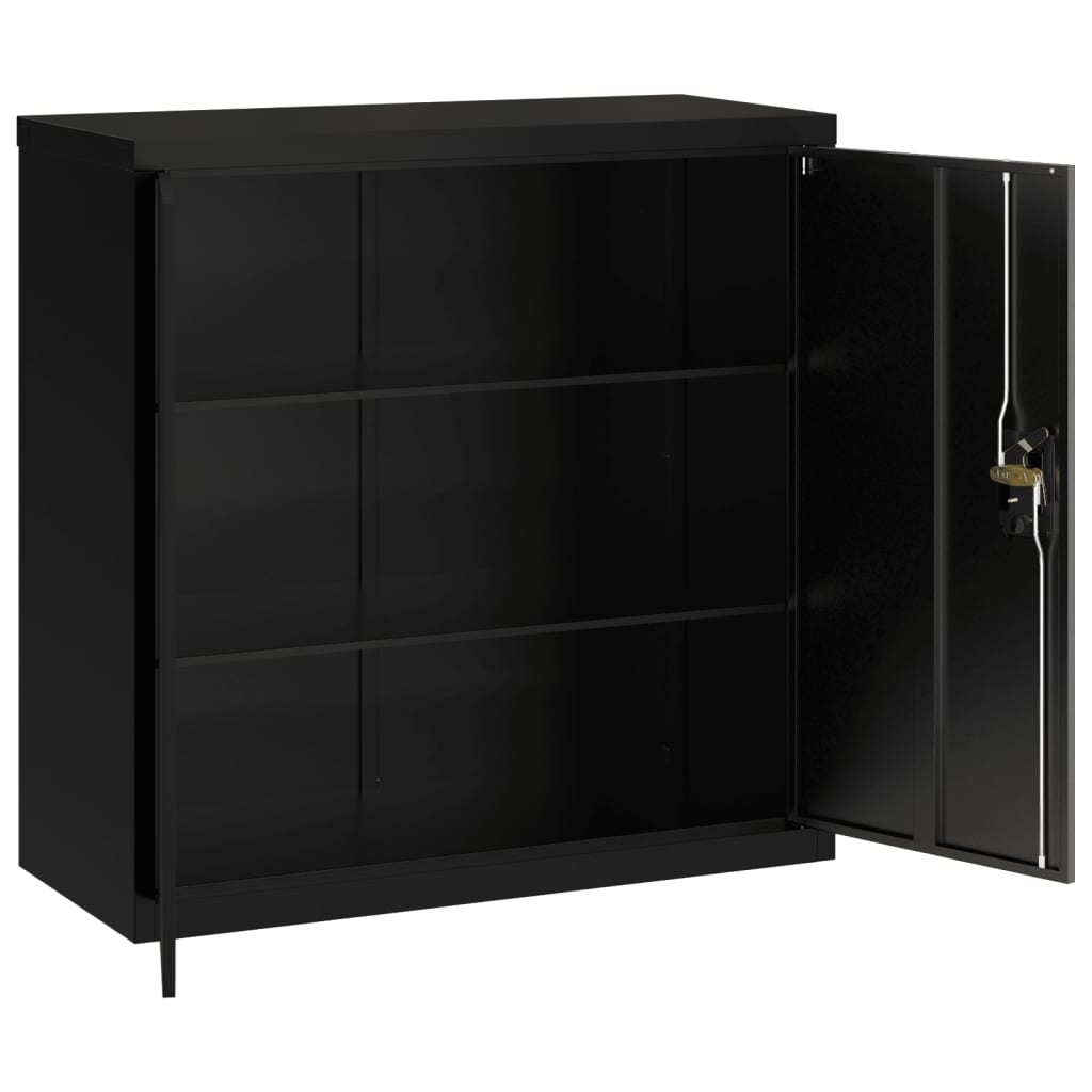 vidaXL File Cabinet Black 90x40x130 cm Steel