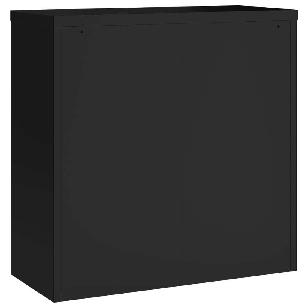vidaXL File Cabinet Black 90x40x130 cm Steel
