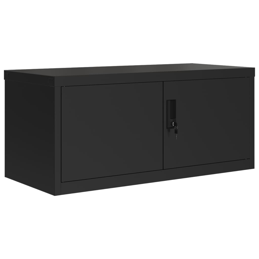 vidaXL File Cabinet Black 90x40x220 cm Steel