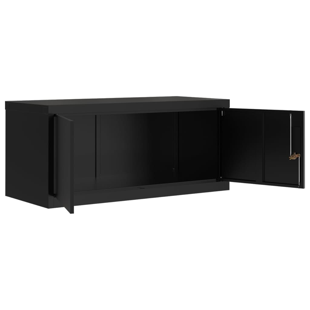 vidaXL File Cabinet Black 90x40x220 cm Steel