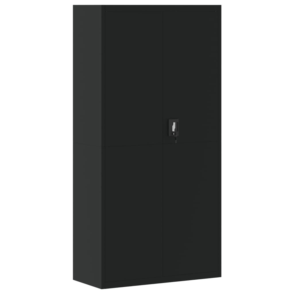 vidaXL File Cabinet Black 90x40x220 cm Steel