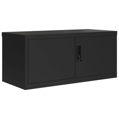 vidaXL File Cabinet Black 90x40x240 cm Steel