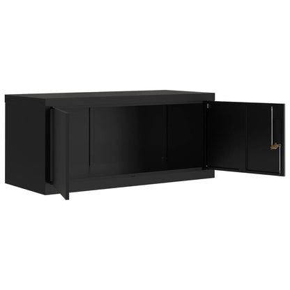 vidaXL File Cabinet Black 90x40x240 cm Steel