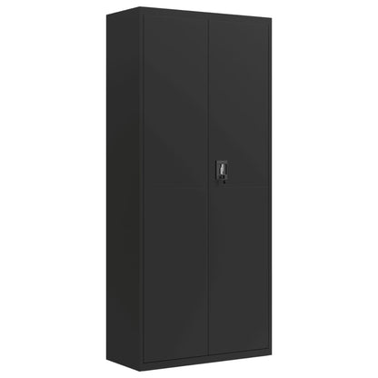 vidaXL File Cabinet Black 90x40x240 cm Steel
