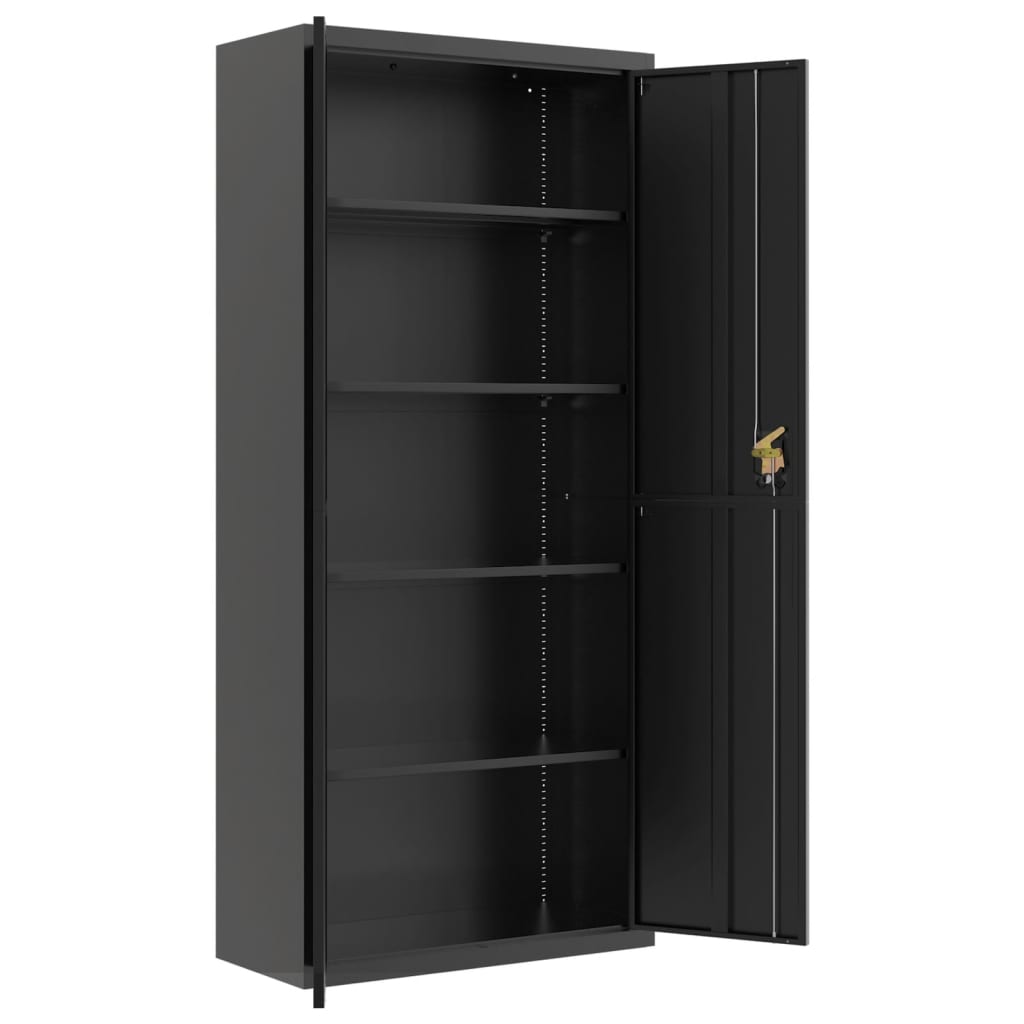 vidaXL File Cabinet Black 90x40x240 cm Steel