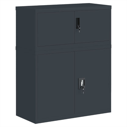 vidaXL File Cabinet Anthracite 90x40x110 cm Steel