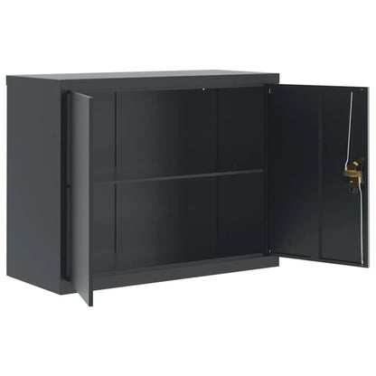 vidaXL File Cabinet Anthracite 90x40x110 cm Steel