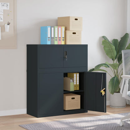 vidaXL File Cabinet Anthracite 90x40x110 cm Steel