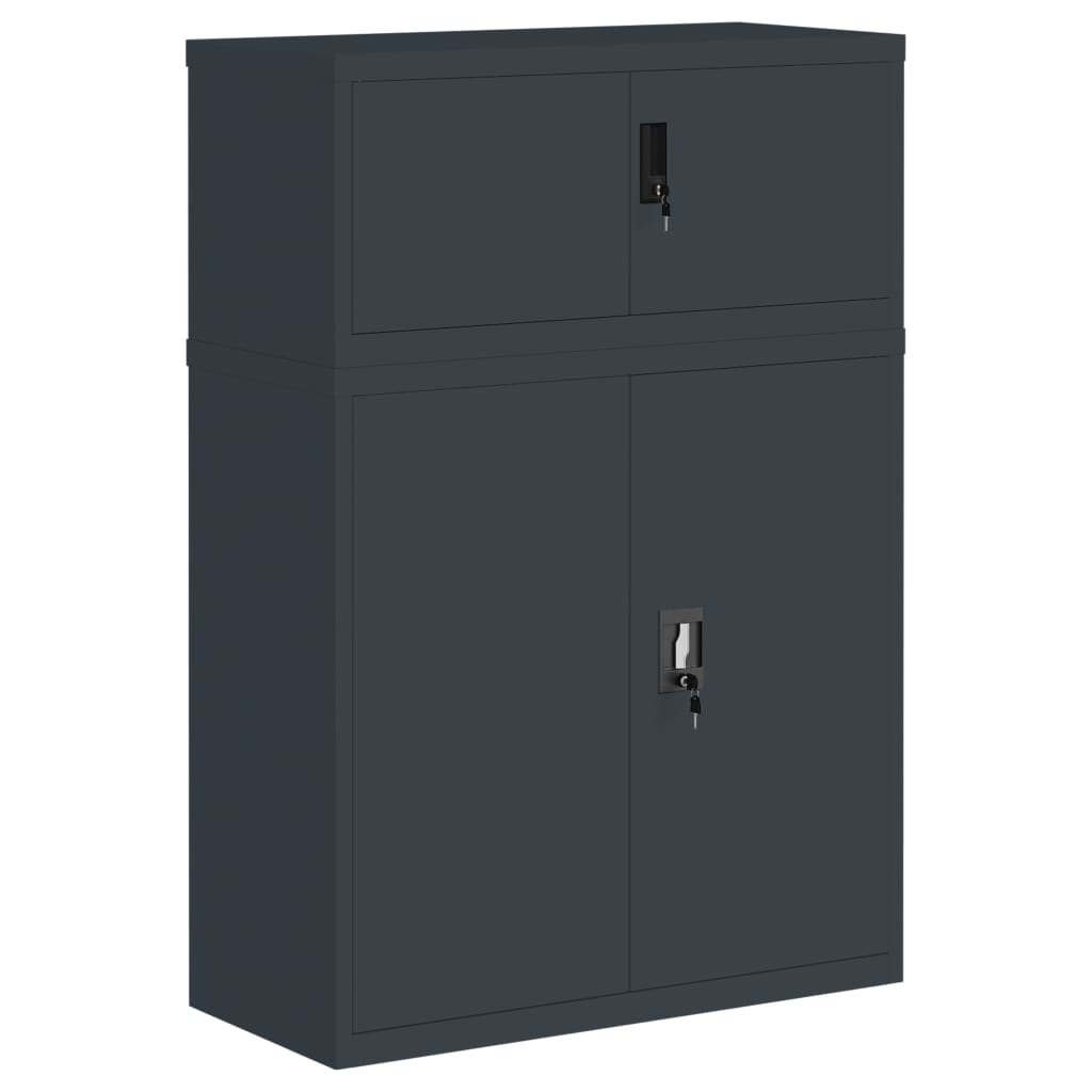 vidaXL File Cabinet Anthracite 90x40x130 cm Steel