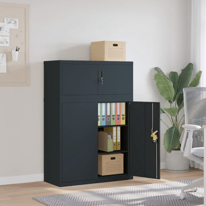 vidaXL File Cabinet Anthracite 90x40x130 cm Steel
