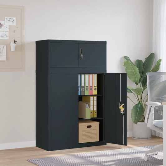 vidaXL File Cabinet Anthracite 90x40x145 cm Steel
