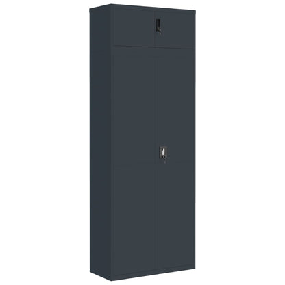 vidaXL File Cabinet Anthracite 90x40x240 cm Steel
