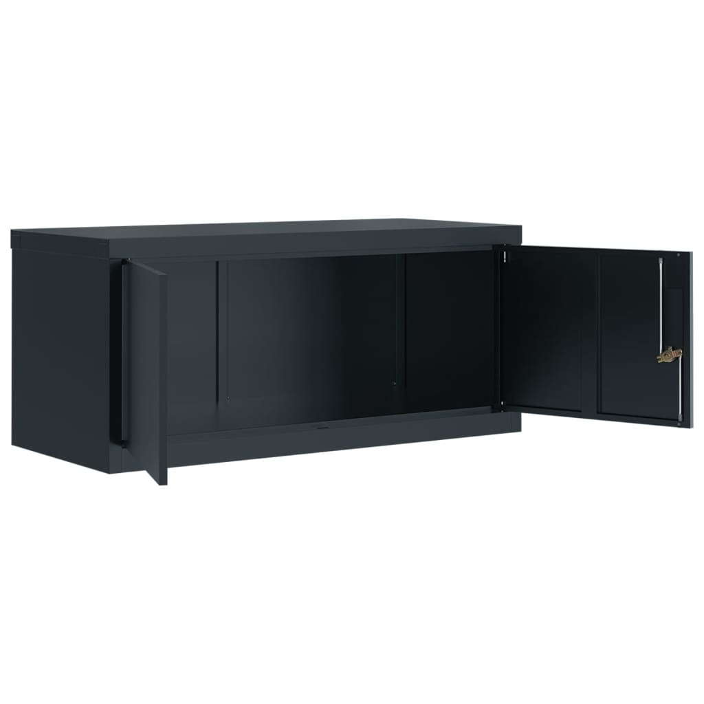 vidaXL File Cabinet Anthracite 90x40x240 cm Steel