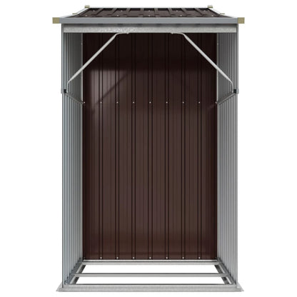 vidaXL Garden Shed Brown 277x93x179 cm Galvanised Steel