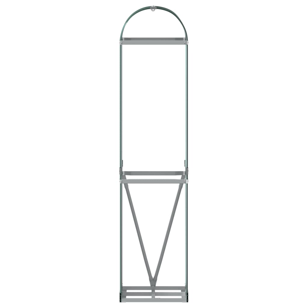 vidaXL Log Holder Green 40x45x170 cm Galvanised Steel