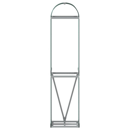 vidaXL Log Holder Green 40x45x170 cm Galvanised Steel