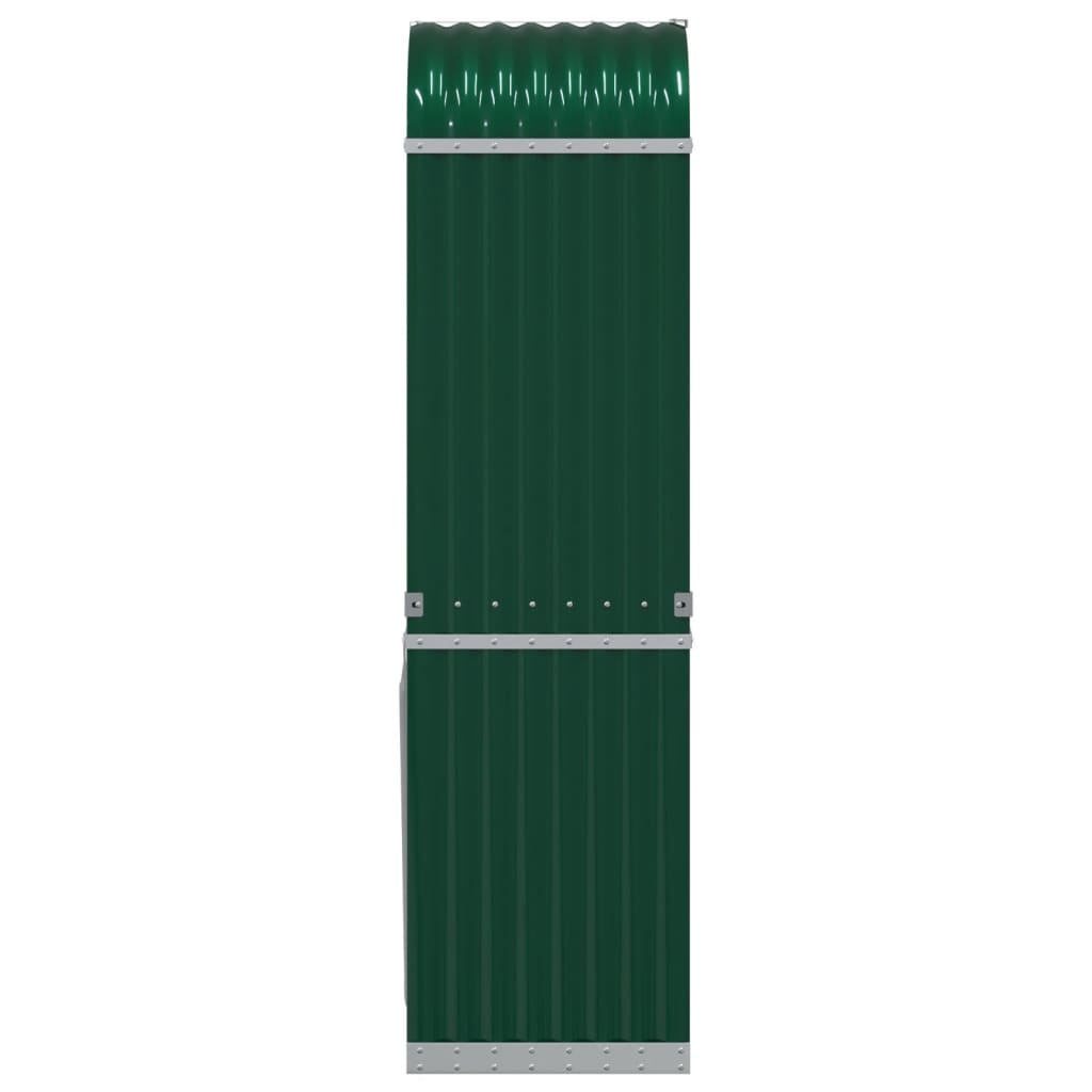 vidaXL Log Holder Green 40x45x170 cm Galvanised Steel