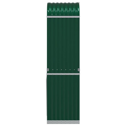 vidaXL Log Holder Green 40x45x170 cm Galvanised Steel