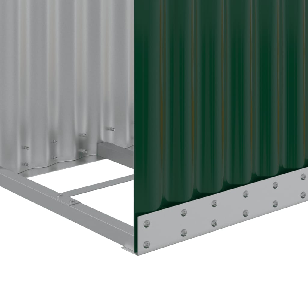 vidaXL Log Holder Green 40x45x170 cm Galvanised Steel