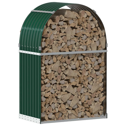 vidaXL Log Holder Green 80x45x120 cm Galvanised Steel