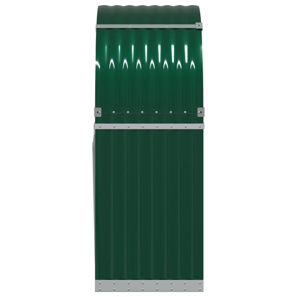 vidaXL Log Holder Green 80x45x120 cm Galvanised Steel