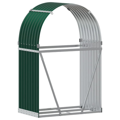 vidaXL Log Holder Green 80x45x120 cm Galvanised Steel