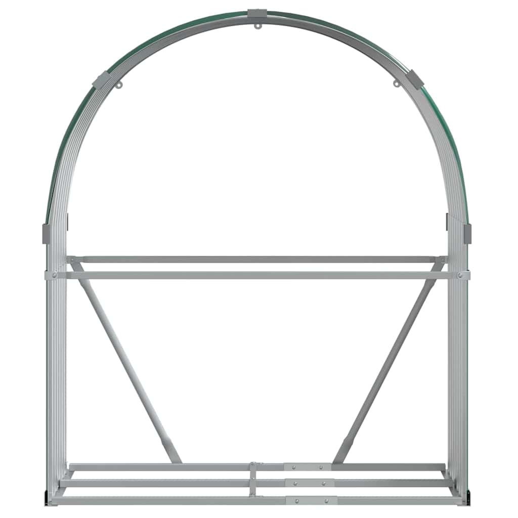 vidaXL Log Holder Green 120x45x140 cm Galvanised Steel