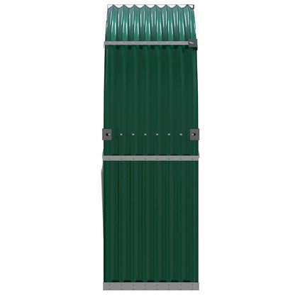 vidaXL Log Holder Green 120x45x140 cm Galvanised Steel