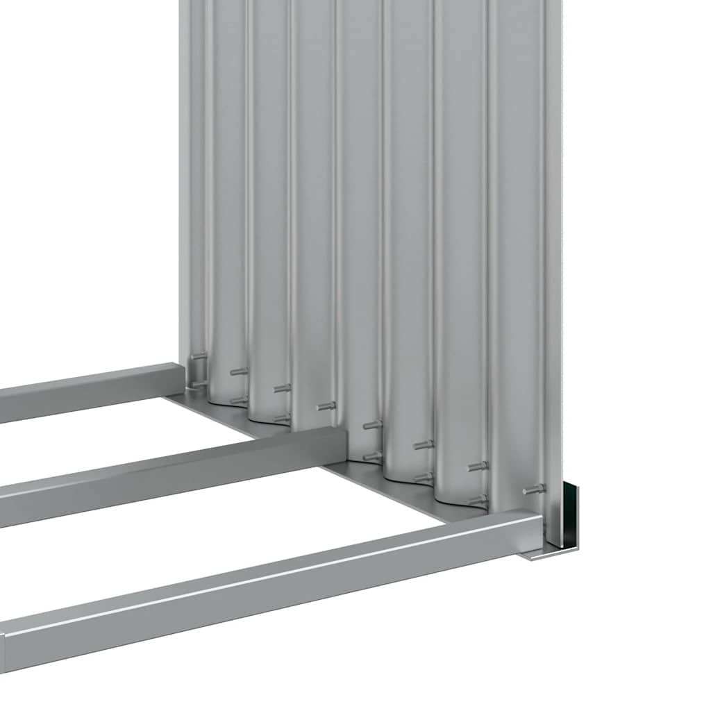 vidaXL Log Holder Green 120x45x140 cm Galvanised Steel