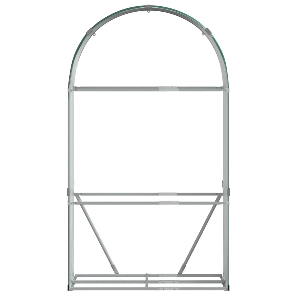 vidaXL Log Holder Green 120x45x210 cm Galvanised Steel