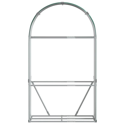 vidaXL Log Holder Green 120x45x210 cm Galvanised Steel