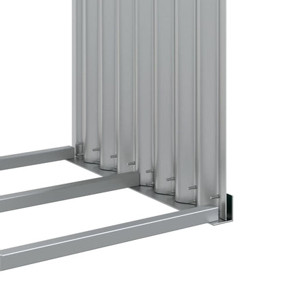 vidaXL Log Holder Green 120x45x210 cm Galvanised Steel