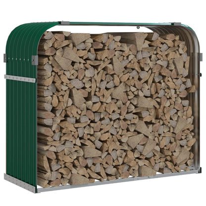 vidaXL Log Holder Green 120x45x100 cm Galvanised Steel