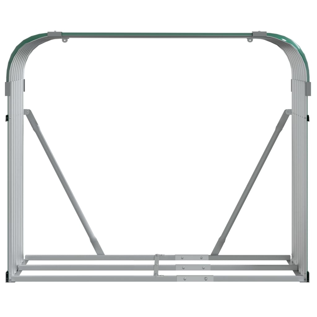 vidaXL Log Holder Green 120x45x100 cm Galvanised Steel