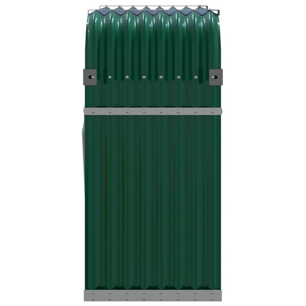 vidaXL Log Holder Green 120x45x100 cm Galvanised Steel
