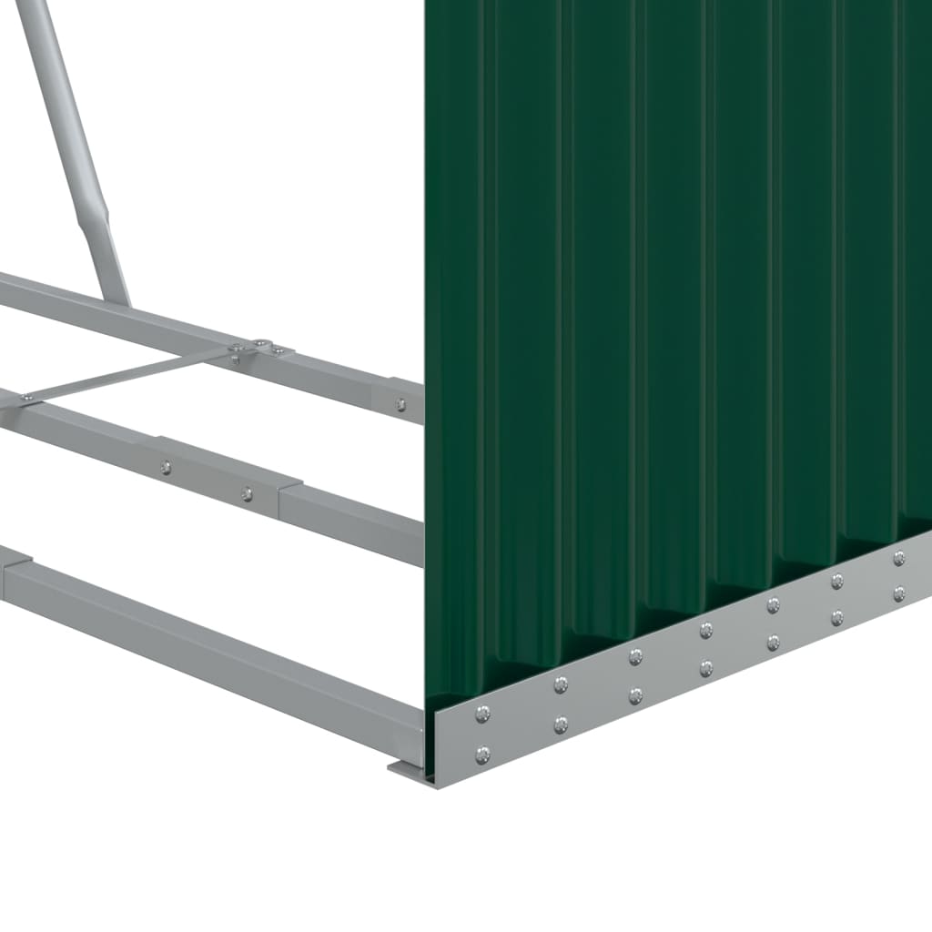 vidaXL Log Holder Green 120x45x100 cm Galvanised Steel
