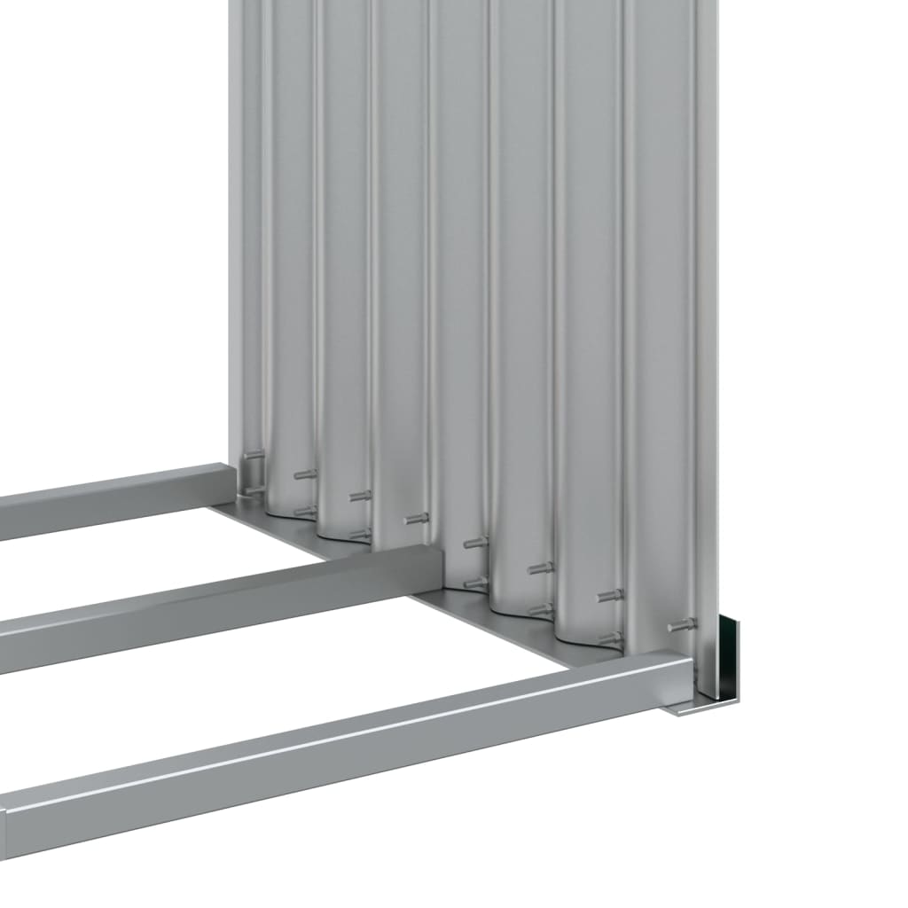 vidaXL Log Holder Green 120x45x100 cm Galvanised Steel