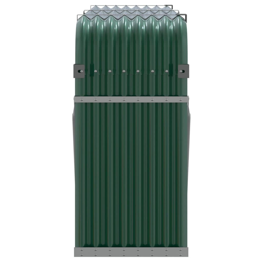 vidaXL Log Holder Green 180x45x100 cm Galvanised Steel